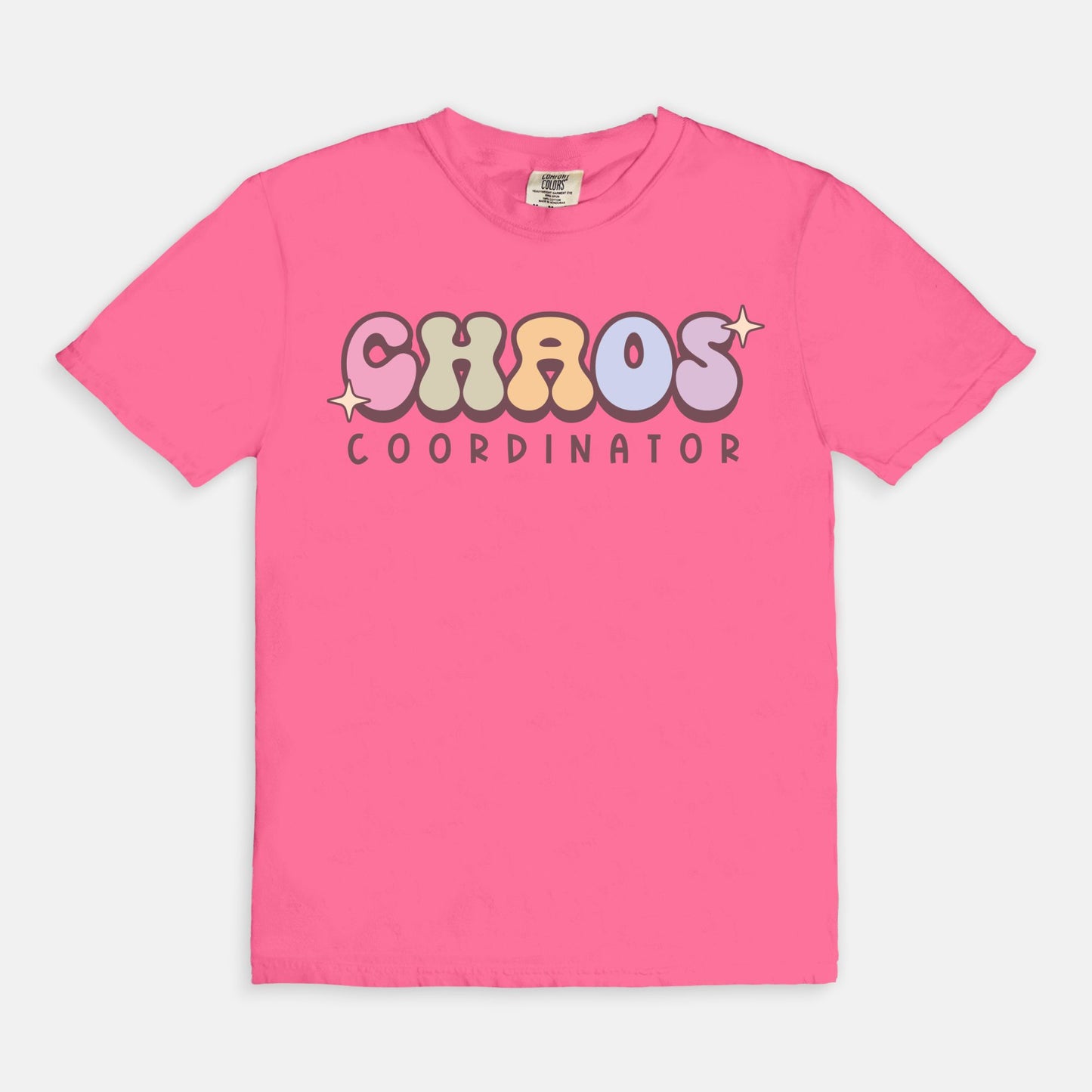 Chaos Coordinator Comfort Colors Tee Crunchberry