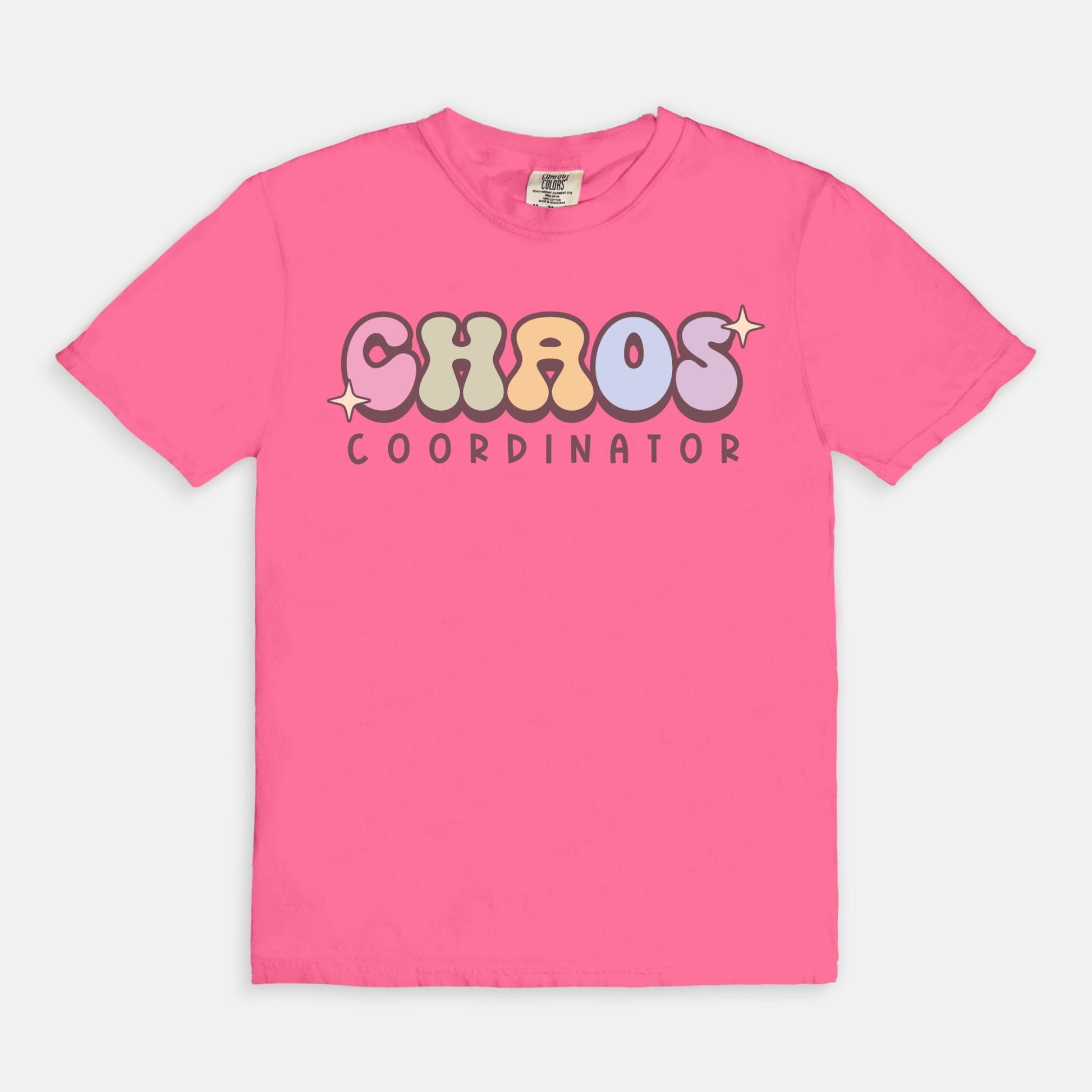 Chaos Coordinator Comfort Colors Tee Crunchberry