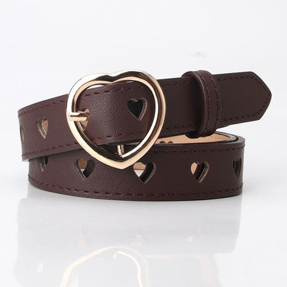 Fashion Heart Vegan Leather Belt