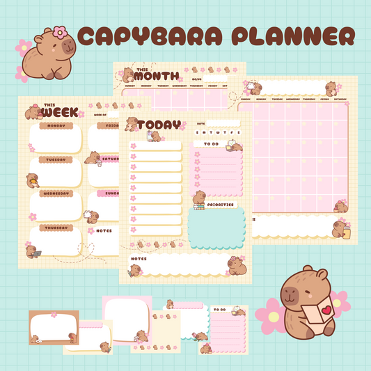 Capybara Printable Planner Set