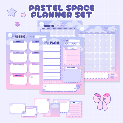 Pastel Space Printable Planner Set