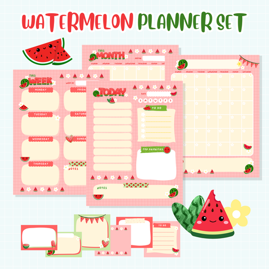 Watermelon Printable Planner Set