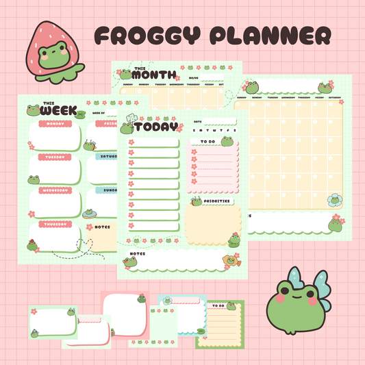 Froggy Printable Planner Set