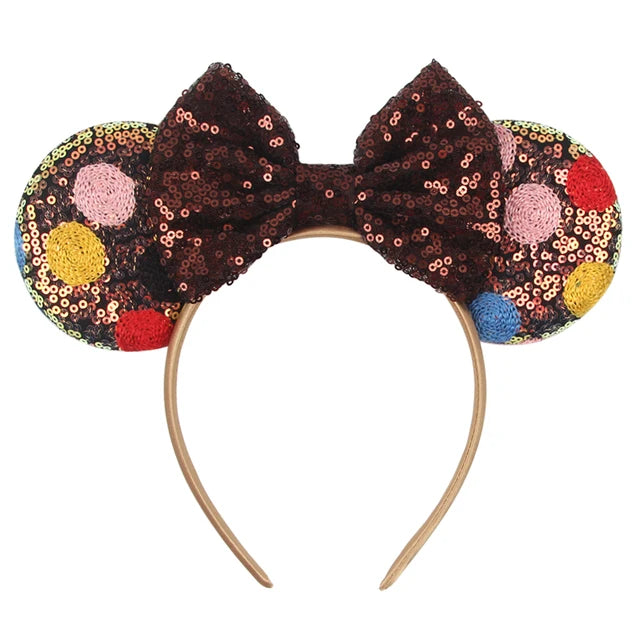 Sequin Polka Dot Mouse Ears Headband Collection 20