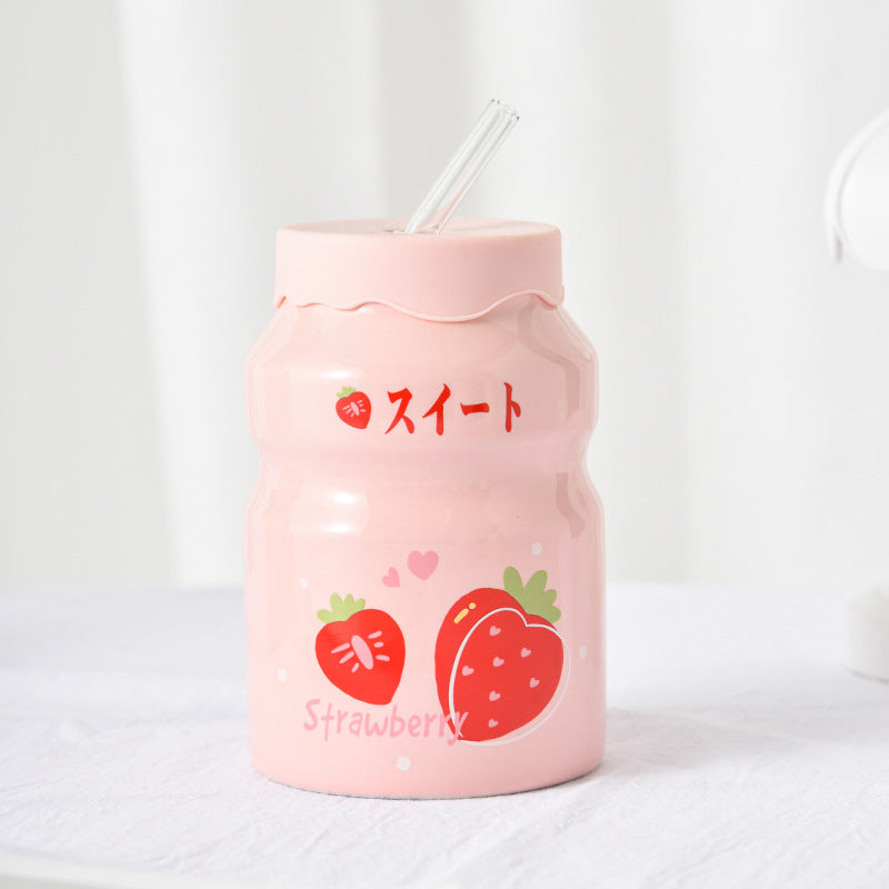 Ceramic Pastel Fruit Yakult Milk Cup