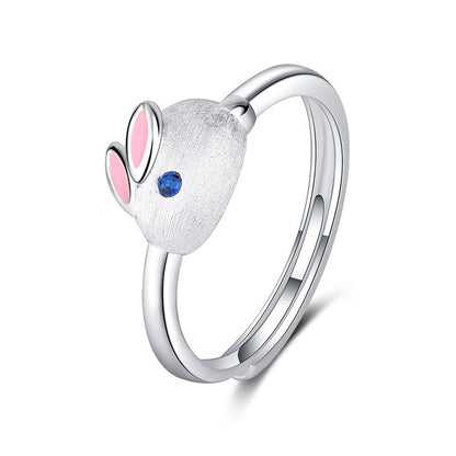 Sterling Silver Plated Bunny Ring
