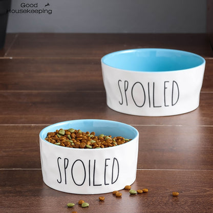 "Spoiled" Ceramic Pet Food Bowl