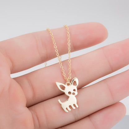Chihuahua Silhouette Pendant Necklace
