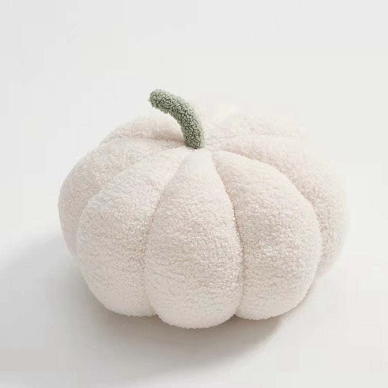 Plush Pumpkin Throw Pillow white
