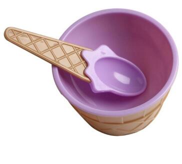 Ice Cream Cone Shaped Ice Cream Bowls purple