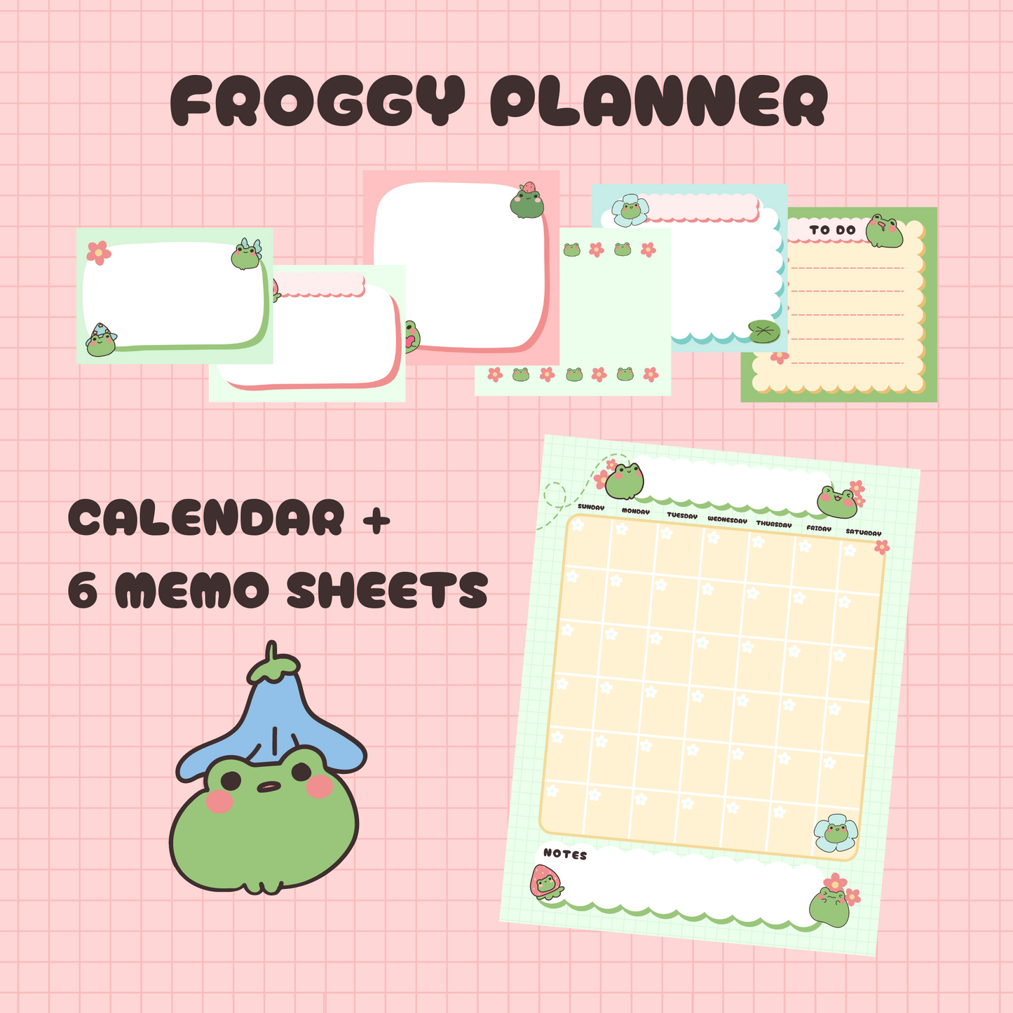 Froggy Printable Planner Set