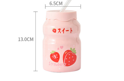 Ceramic Pastel Fruit Yakult Milk Cup