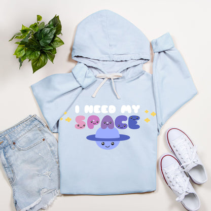 I Need My Space Comfort Colors Lightweight Hooded Sweatshirt