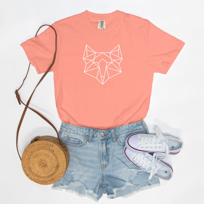 Geometric Fox Comfort Colors Tee