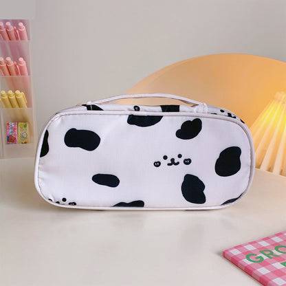 Cute Animal Print Canvas Pencil Case