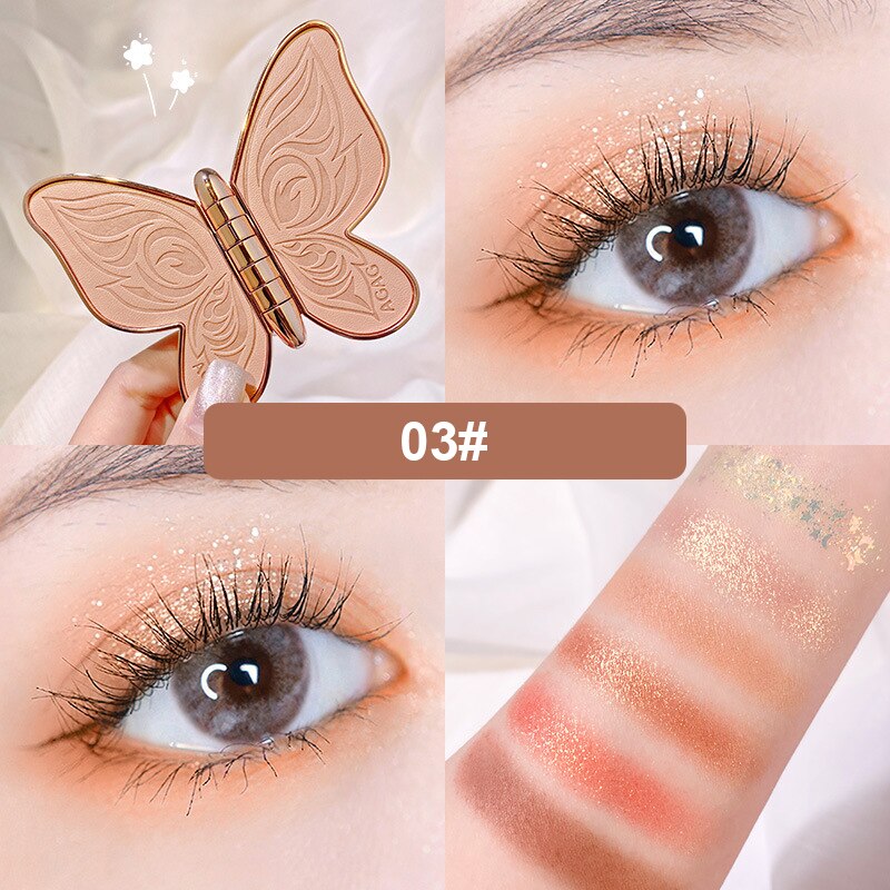 Butterfly Shimmer Eye Shadow Palette Compact