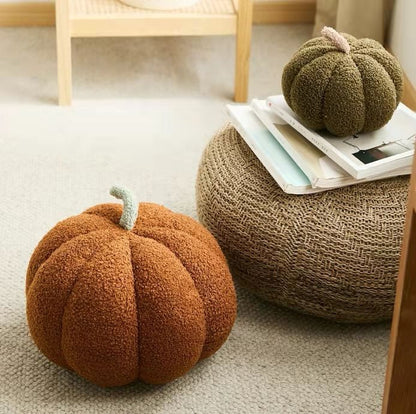 Plush Pumpkin Throw Pillow