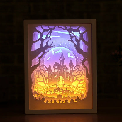 Paper Carving LED Night Lights William Castle
