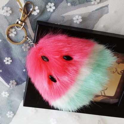 Watermelon Pom Keychain