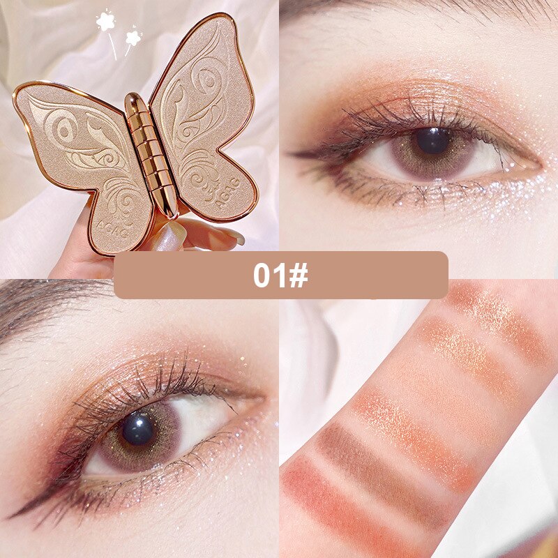 Butterfly Shimmer Eye Shadow Palette Compact