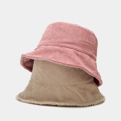 Corduroy Fleece Lined Bucket Hat