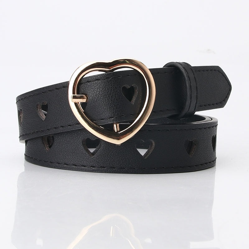 Fashion Heart Vegan Leather Belt