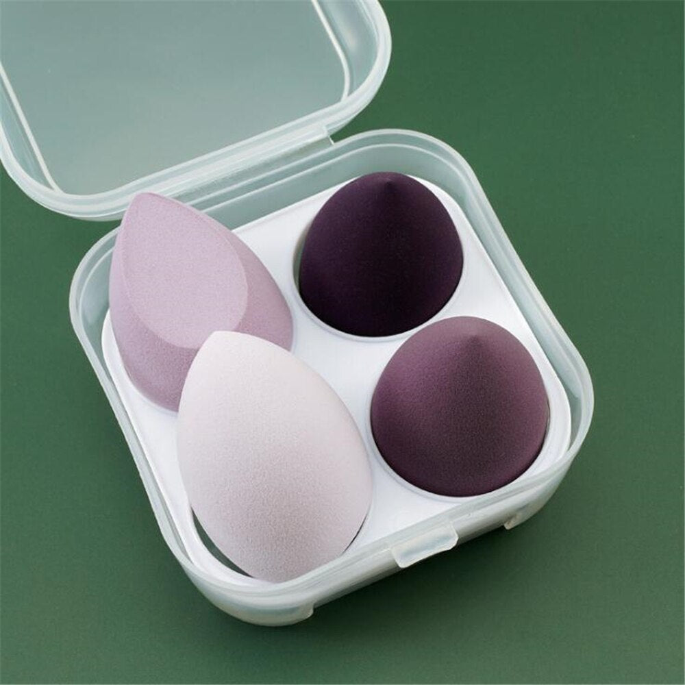 Makeup Blender Sponges 4-pc Set with Case