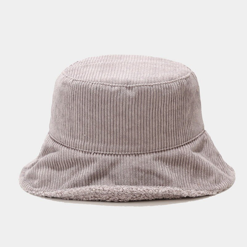 Corduroy Fleece Lined Bucket Hat