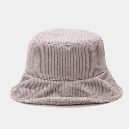 Corduroy Fleece Lined Bucket Hat