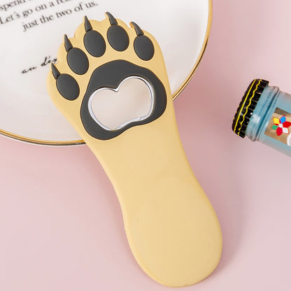 Cat Paw Magnetic Bottle Opener Yellow