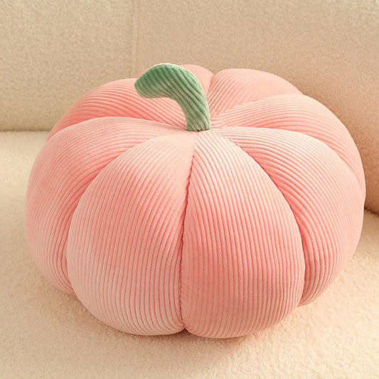 Plush Pumpkin Throw Pillow Pink-Striped elastic velv 35CM