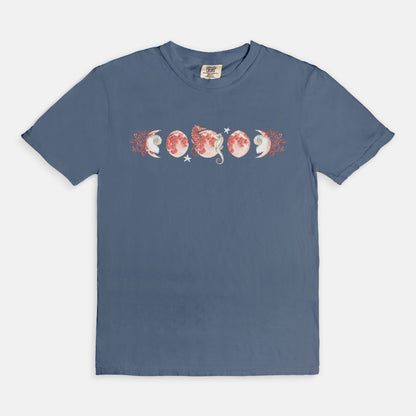 Coral Moon Phases Comfort Colors Tee