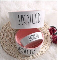 "Spoiled" Ceramic Pet Food Bowl