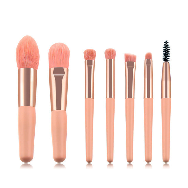Pink Makeup Brush 7pc Set Default Title