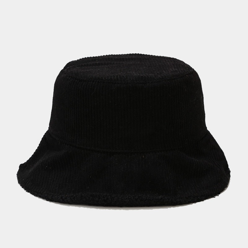 Corduroy Fleece Lined Bucket Hat