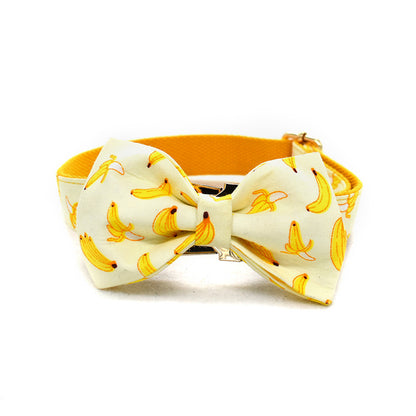 Banana Pet Bowtie Collar and Leash Sets