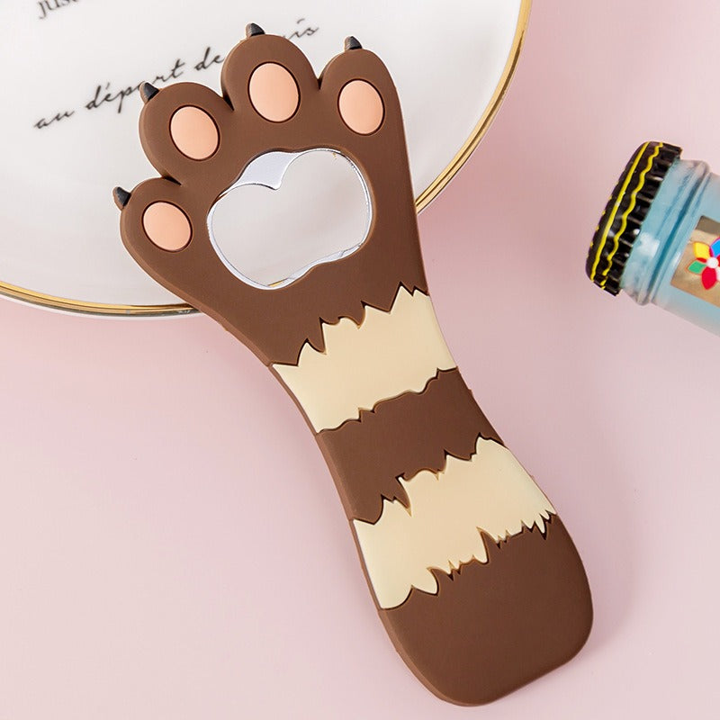 Cat Paw Magnetic Bottle Opener Striped Coffee
