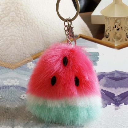 Watermelon Pom Keychain