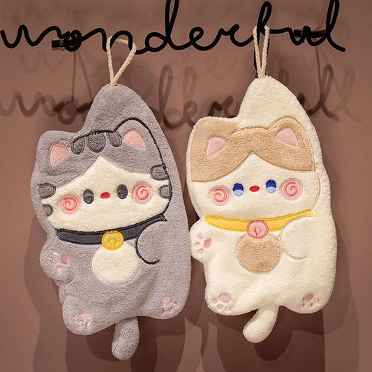 Cute Kitty Hanging Hand Towels
