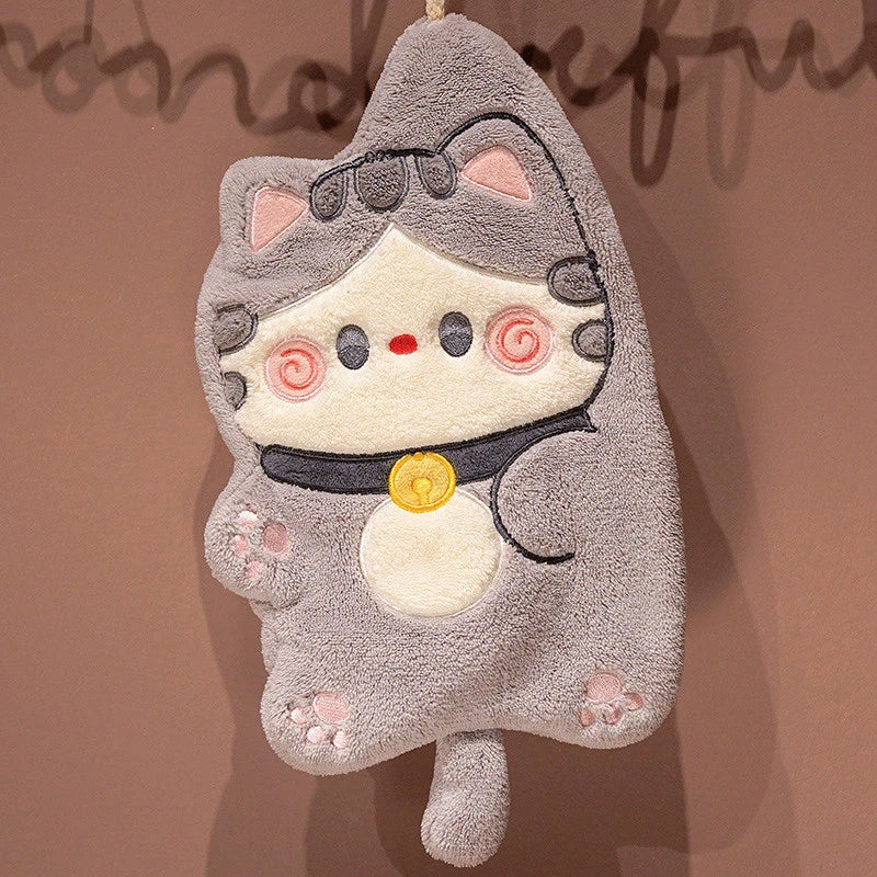 Cute Kitty Hanging Hand Towels