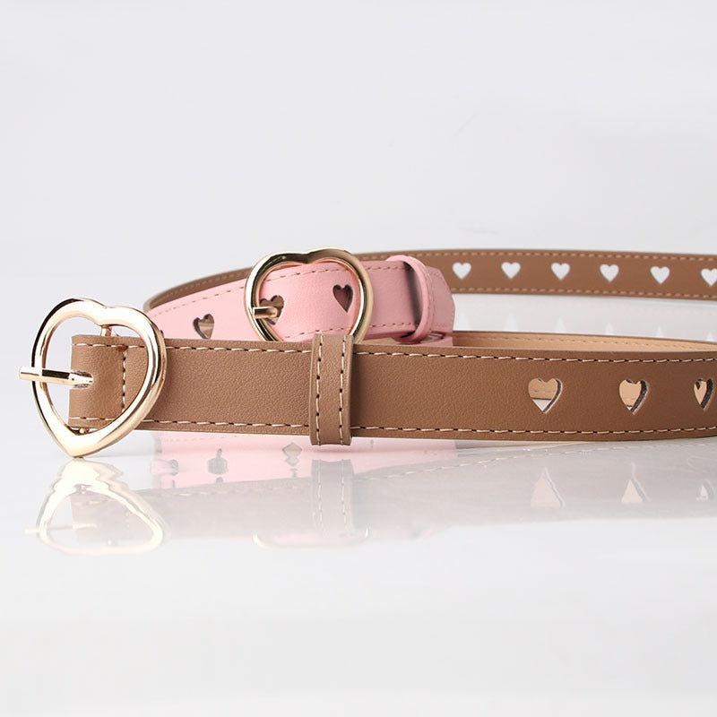 Fashion Heart Vegan Leather Belt