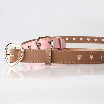 Fashion Heart Vegan Leather Belt