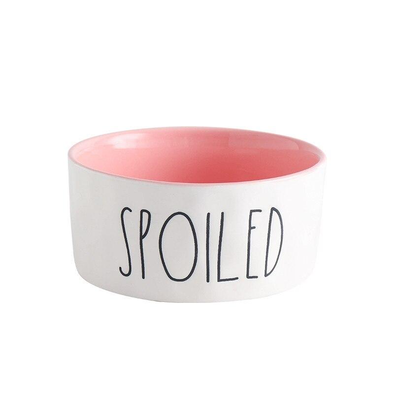 "Spoiled" Ceramic Pet Food Bowl