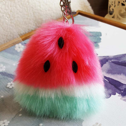 Watermelon Pom Keychain