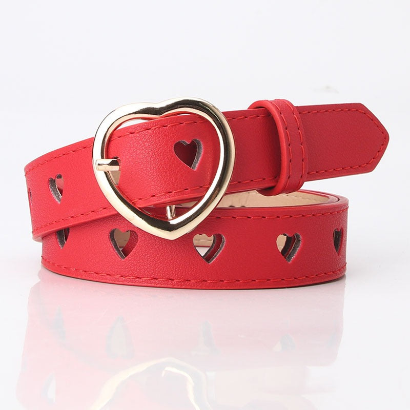 Fashion Heart Vegan Leather Belt