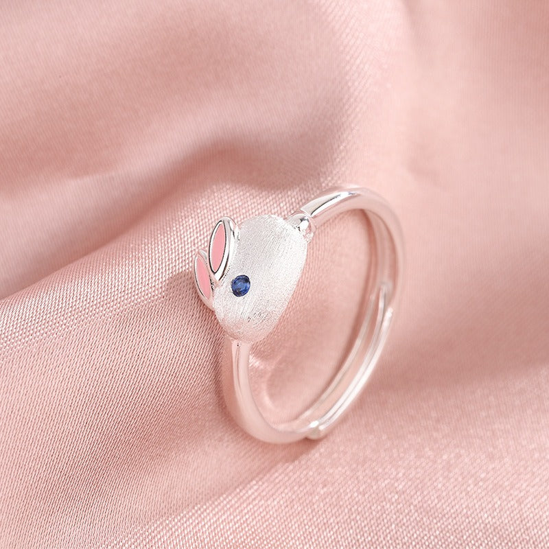 Sterling Silver Plated Bunny Ring