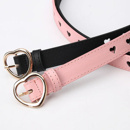 Fashion Heart Vegan Leather Belt