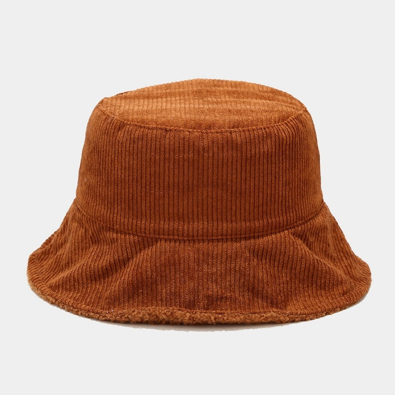 Corduroy Fleece Lined Bucket Hat