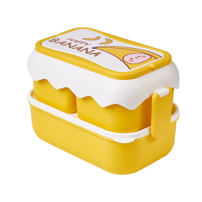 Cute Pastel Double-layer Bento Lunch Box