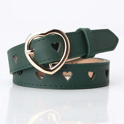 Fashion Heart Vegan Leather Belt